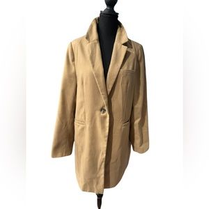 PRIMARK one button khaki pea coat